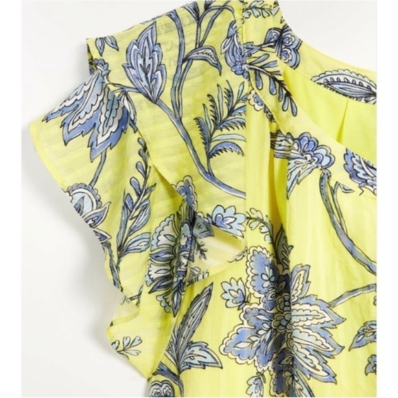 Loft Petite Trellis Garden Ruffle Sleeve Dress - MP - Picture 2 of 9